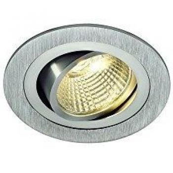Empotrable LED redondo New Tria Mini 3000K, aluminio cepillado, incluye driver y clipfed