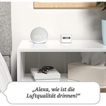 Amazon Smart Air Quality Monitor – Monitor inteligente de calidad del aire de Amazon | Descubre la calidad del aire de tu casa, compatible con Alexa, Dispositivo Certificado para personas