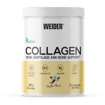 Colágeno Weider 300g Sabor Vainilla - Péptidos de Alta Biodisponibilidad, Ácido Hialurónico, Magnesio y Vitamina C para la Salud Ósea y del Cartílago