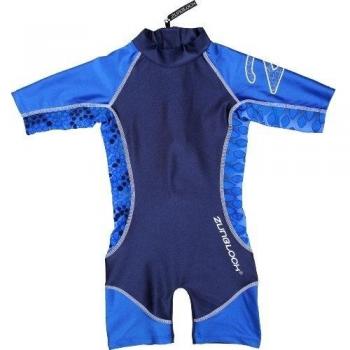 Zunblock Snake - Traje de natación con mangas cortas para niño, color azul marino / azul royal, talla 98-104