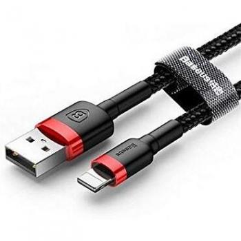 Baseus Cafule Cable USB a Lightning, 2.4 A, 1 m (Negro/Rojo)