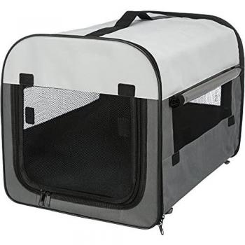 TRIXIE Caseta Desmontable 2, 40 x 40 x 55 cm, Azul oscuro-Beige, Perro