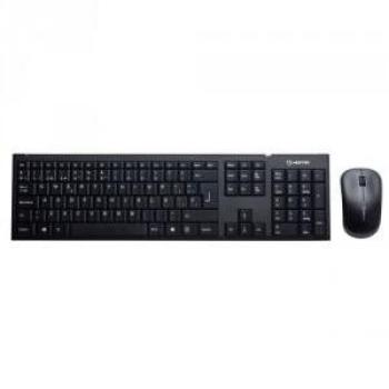 Teclado y Ratón Inalámbricos Hiditec KM300 KEY010000 - Alcance 10 Metros - Teclado Slim Anti-Derrames - Ratón Óptico 1000DPI - Requ