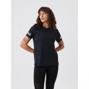 Björn Borg Women's Black Short Sleeve T-Shirt, Size M