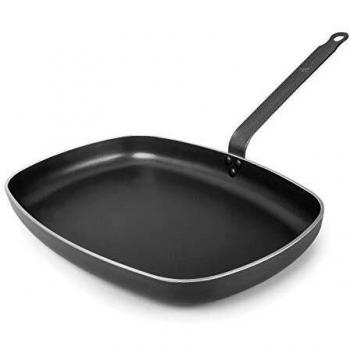 Lacor - 23638 - Sartén Rectangular Robust Aluminio Antiadherente 38x26cm - Negro