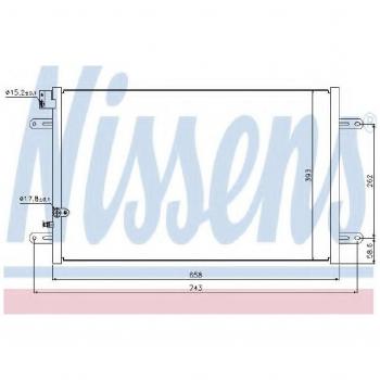 Condensador de aire acondicionado Nissens 94854 - Sistema de Aire Acondicionado, compatible con vehículos, eficiente en refrigeración, diseño optimizado para un rendimiento superior y fácil instalación