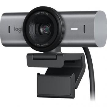 Logitech MX Brio Webcam para Colaboración y Streaming 4K con Micrófonos Reductores de Ruido y Tapa de Privacidad