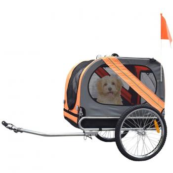 Remolque de bicicleta para mascotas Duvoplus 2 plazas 80x56,5x63 cm