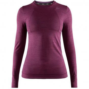 CRAFT fuseknit Comfort Cuello Redondo M. Larga Dama – Camiseta de Running de Mujer, Mujer, Color Tune, tamaño FR : L