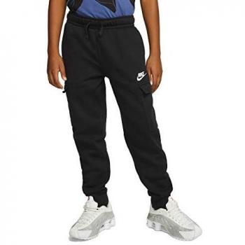 NIKE B NSW Club Cargo Pant Pantalón, Niños, Black/Black/White, XS