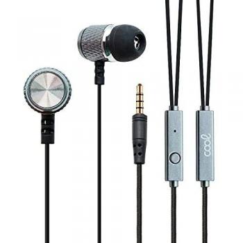 Auriculares 3,5 MM Cool Metalizado Stereo con Micro Gris