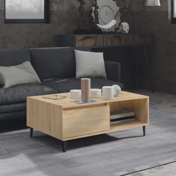 Mesa de centro de madera multicapa color roble 90x60x35 cm