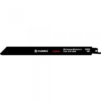 Metabo 631818000 631818000-Blister de 2 Hojas de Sierra de Sable para Tubos Acero, ladrillo, plástico. Revestido HM 225 x 1,25 mm