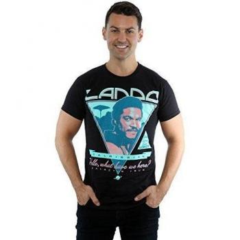 Star Wars hombre Lando Calrissian Rock Poster Camiseta Large Negro