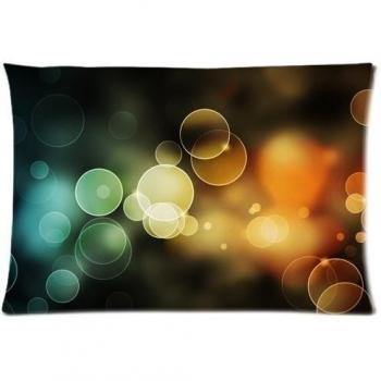 Sparkle Burbujas de colores bolas Tema con cremallera fundas de almohada cubierta 20 x 30 pulgadas