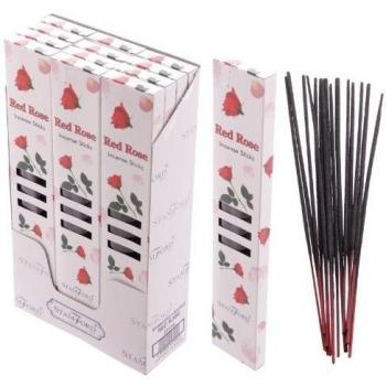 37214 Red Rose Hanging Packs Stamford Incense Sticks