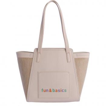 Bolso de hombro Bernarda color camel con cremallera