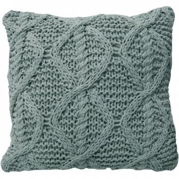 Overseas Almohada tejida 45x45 cm azul hielo