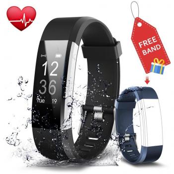 Pulsera Actividad con 14 Modos de Deporte Banlvs Pulsera Inteligente con GPS Pulsómetro Monitor de Ritmo Cardíaco Impermeable IP67 Reloj Inteligente para IOS y Android