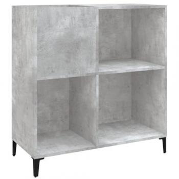 Mueble discos madera contrachapada gris hormigón 84,5x38x89 cm vidaXL