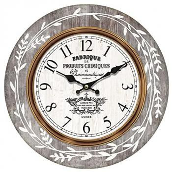 Reloj de Pared Retro Gris de MDF 34x4x34 cm Signes Grimalt 24449