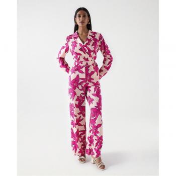 Mono Satinado Estampado Floral Salsa Jeans Rosa