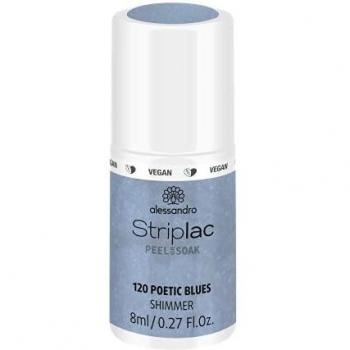 Alessandro Striplac Peel Or Soak Lacas de uñas 8 ml Poetic Blues Vegan
