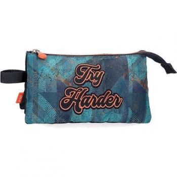 Estuche Escolar Enso Try Harder Portatodo Triple Compartimentos