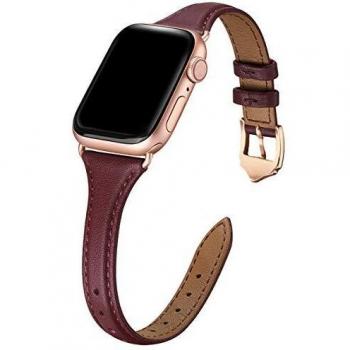 WFEAGL Correa para Correa Apple Watch 38mm 40mm 42mm 44mm, Correa de Repuesto de Cuero Multicolor para iWatch Serie 5 Serie 4/3/2/1