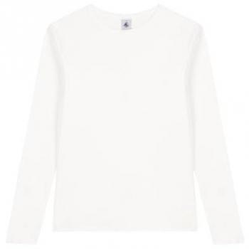 Camiseta de Manga Larga Petit Bateau L'Iconique Col Redondo Blanca para Mujer S