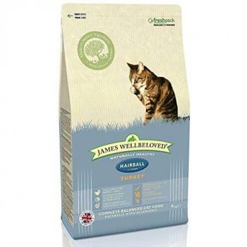 James Wellbeloved Adult Hairball con pavo - Pack Ahorro - 2 x 4 kg