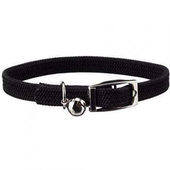 Doogy Collar de Gato elástico Negro Cromado 28 cm