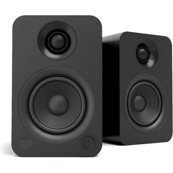 Kanto YU Matte Black Powered Bookshelf Speakers