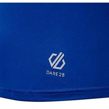 Dare2b Righteous II-Camiseta para Deporte Activo, Tejido Ligero De Secado Rápido Y con Detalles Estampados Reflectantes T-Shirts/Polos/Vests, Hombre, Olympian Blue, L