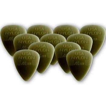 Pack de 12 Púas de Nylon Estándar Dunlop 0.46 mm Color Crema