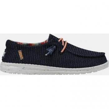 Hey Dude Mocasines Wendy Eco Azul - Zapatos de Barco Mujer en Tejido Reciclado