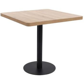 vidaXL Bistro Table Light Brown 80X80 cm MDF