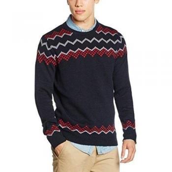 Springfield Boc Jacquard GG7, Jersey Para Hombre, Marine Blue, L