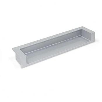 Tirador para mueble Modena, intereje 128 mm, pintado aluminio, Zamak, lote de 10 unidades