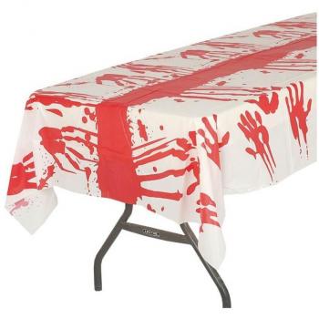 Mantel de Halloween con Manchas de Sangre, Poliéster, 135x270 cm