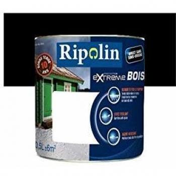 Pintura Satinada Ripolin para Madera Negra - Alta Protección 10 Años - Interior/Exterior - 0,5L