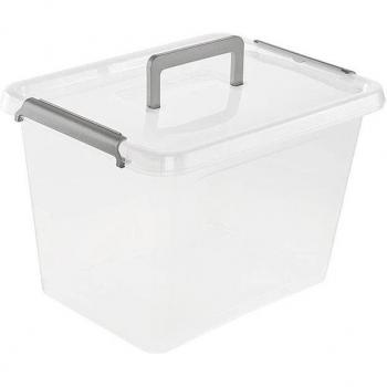 Caja de almacenamiento Keeeper Larissa con cierre clip, asa y capacidad de 8,5 litros