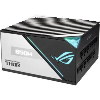 ASUS ROG Thor 850P2 850W ATX Power Supply Unit, 80 Plus Platinum Certified, Fully Modular, OLED Power Display, Aura Sync RGB Lighting, Black/Blue/Grey