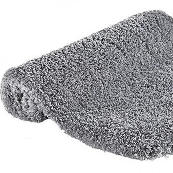Cumay Alfombra de baño Antideslizante para baño, Absorbente, de Microfibra Suave, Lavable a máquina, Alfombra de baño para Ducha, cómoda Alfombra de baño ,Gris,60x90cm