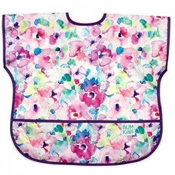 Bumkins Babero Impermeable 3 años niños pequeños, Acuarela, 1 Unidad