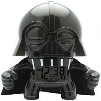 BulbBotz Despertador con luz Infantil Figurita de Darth Vader 2020008 de La Guerra de Las Galaxias|Negro/Gris|Plástico|19 cm de Altura|Pantalla LCD|Chico Chica|Oficial
