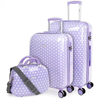 Juego de Maletas ITACA para Mujer - Set de 2 Maletas (50/60 cm) y Neceser, Resistentes y Ligeras con Diseño Elegante