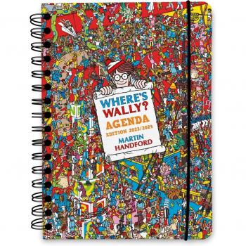 Agenda Escolar 2023/2024 Semana Vista A5 12 Meses ¿Dónde está Wally? Erik Rojo Multilingüe con Pegatinas y Separadores