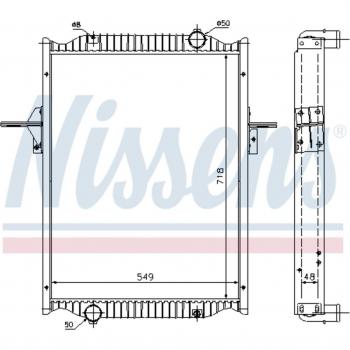 Radiador Nissens 63782A para refrigeración del motor