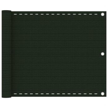 Pantalla de balcón HDPE verde oscuro 75x300 cm